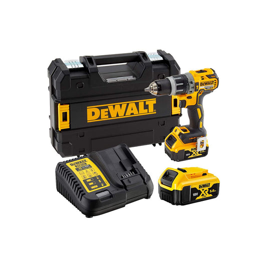 Trapano avvitatatore a percussione DeWalt 18 V con 2 batterie e accessori