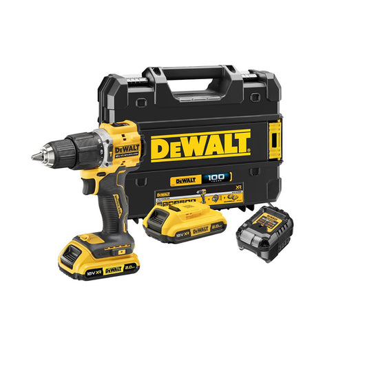 Trapano avvitatore brushless DeWalt 18 V 2 Ah incluse 2 batterie e valigetta