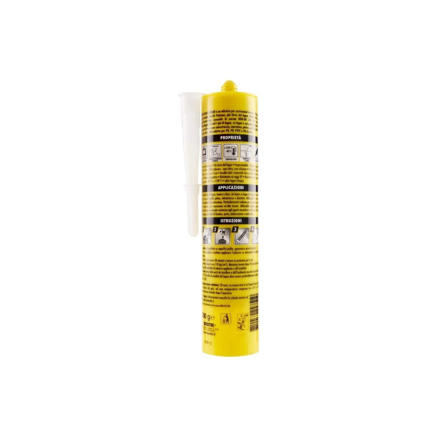 Colla per legno professionale cartuccia 380 grammi Bostik Legno Max