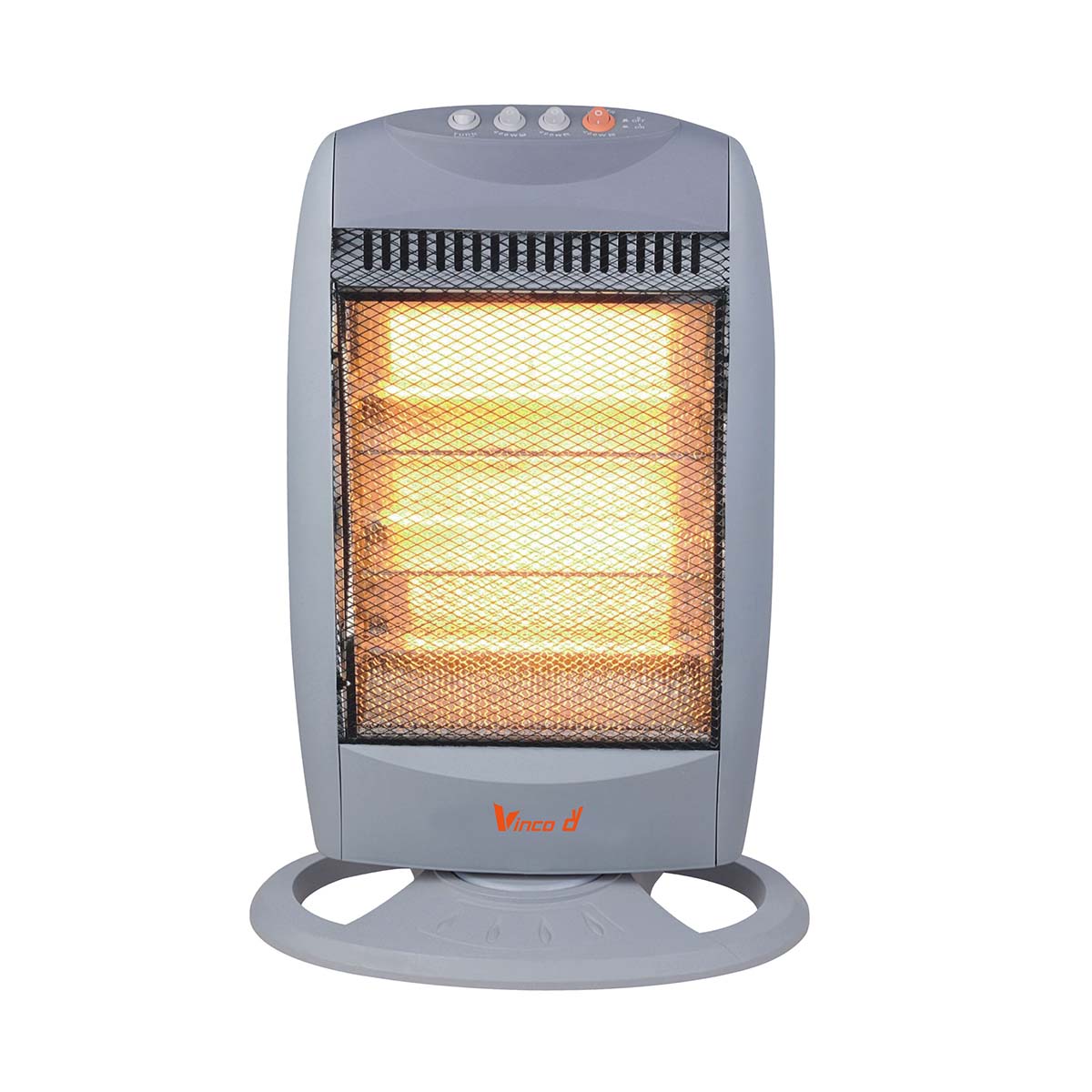 Stufa elettrica alogena oscillante 1200W Vinco 70104