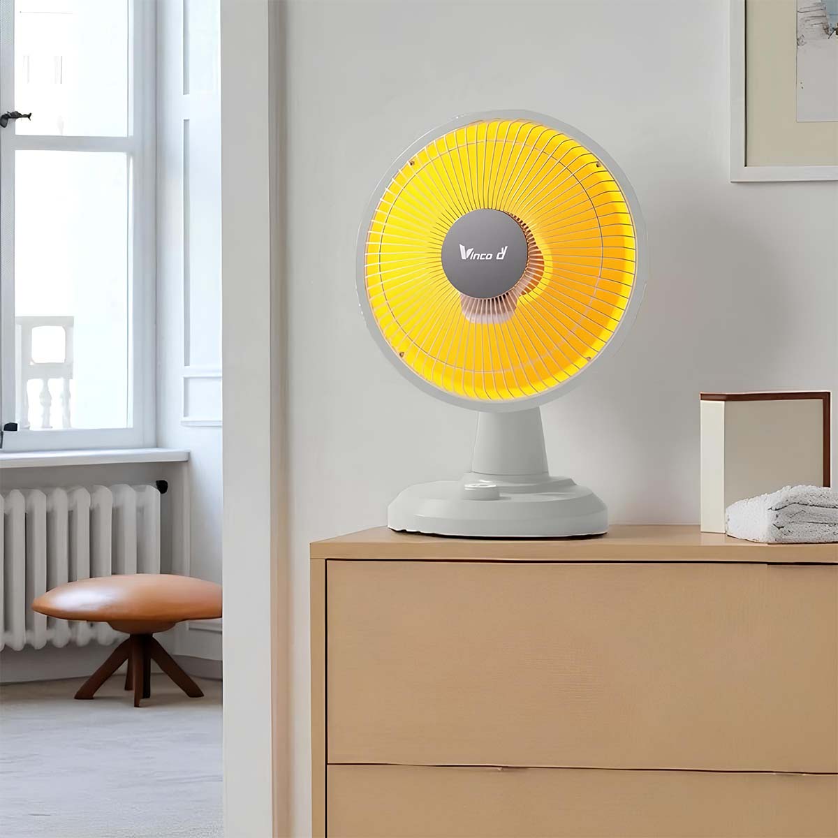 Stufa a parabola in fibra di carbonio da tavolo 600W Vinco 70186