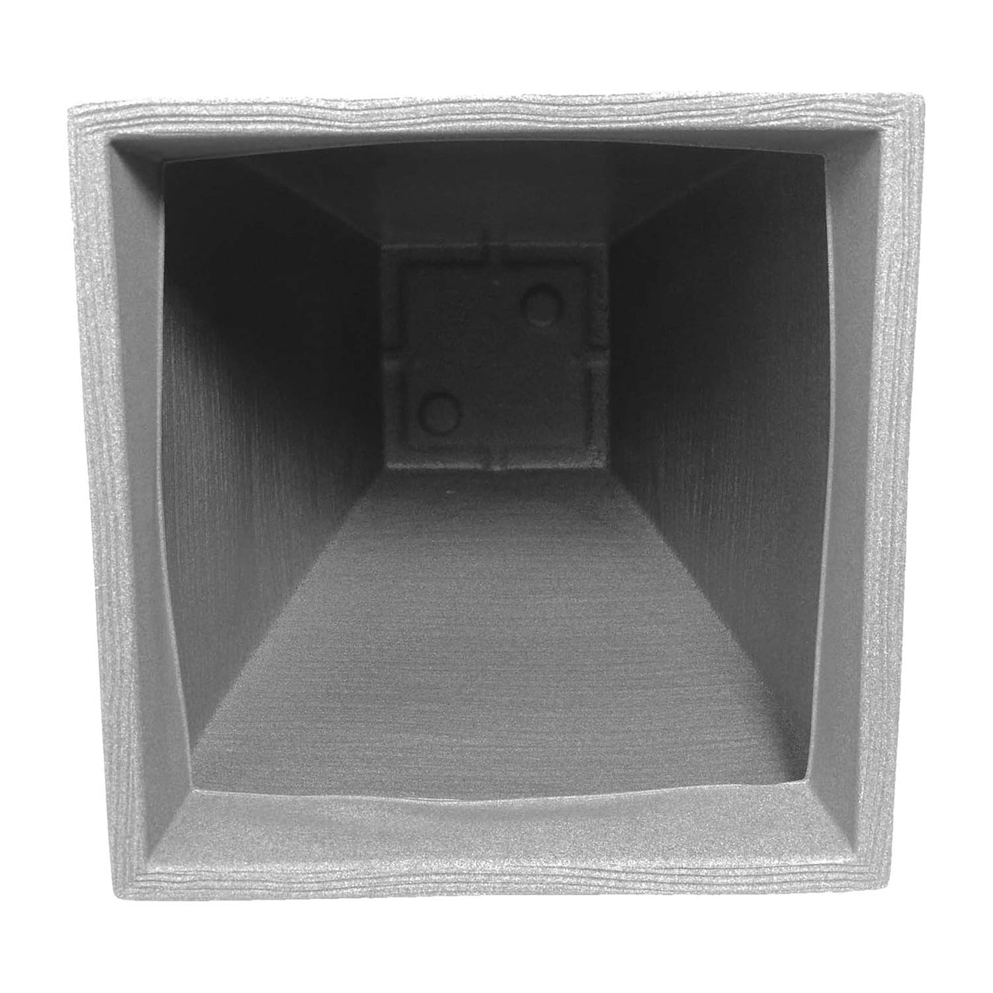 Vaso terra quadrato a coste 40 x h 60 cm grigio