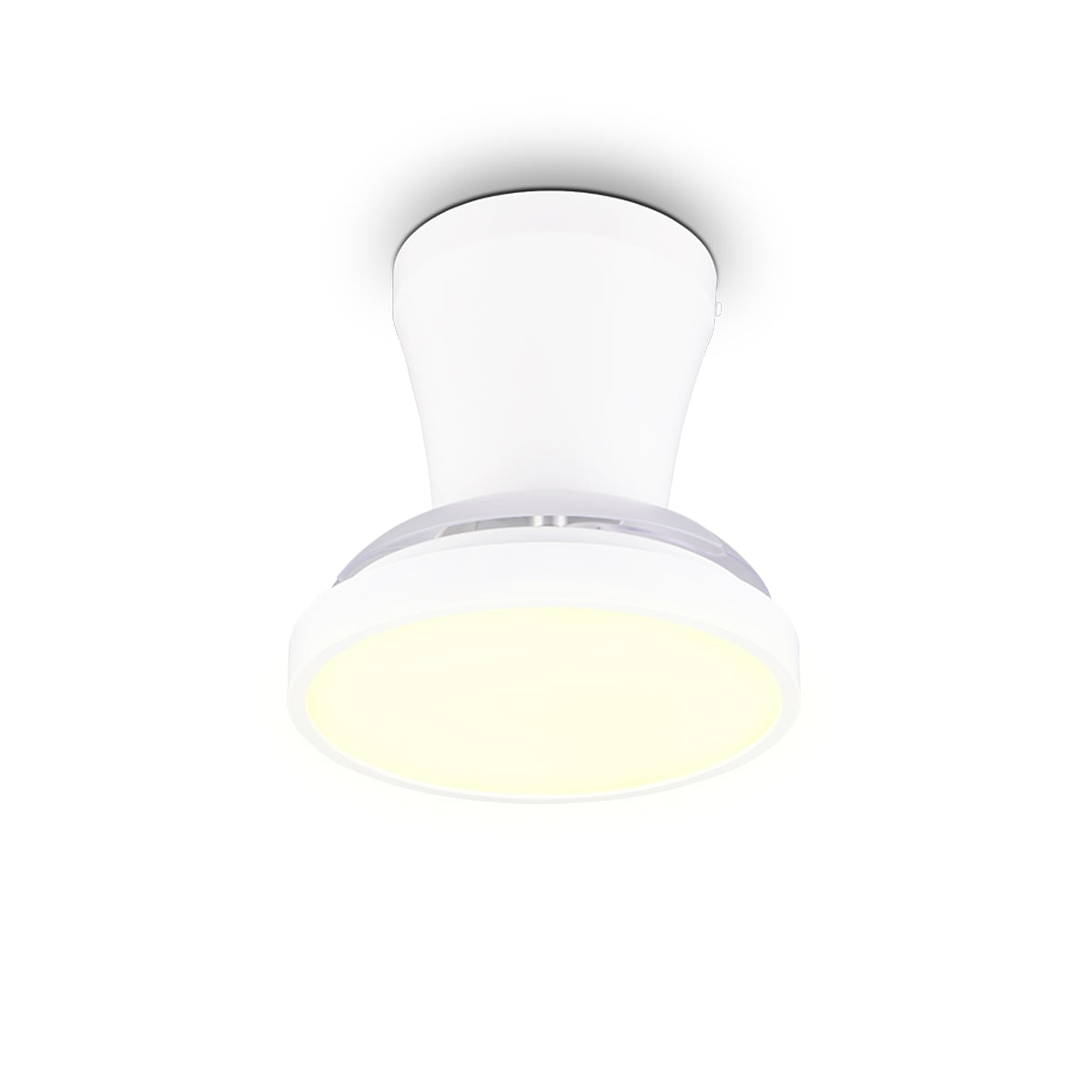 Ventilatore LED da soffitto Moss estivo/invernale in metallo bianco 13W con telecomando