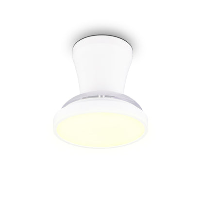 Ventilatore LED da soffitto Moss estivo/invernale in metallo bianco 13W con telecomando