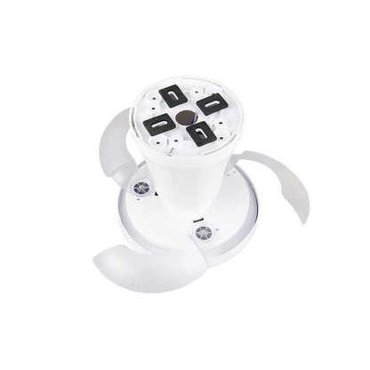 Ventilatore LED da soffitto Moss estivo/invernale in metallo bianco 13W con telecomando
