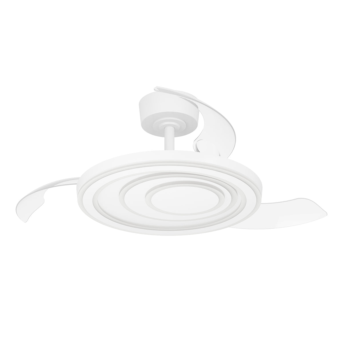 Ventilatore LED da soffitto con pale retrattili 36W 5400lm CCT con telecomando