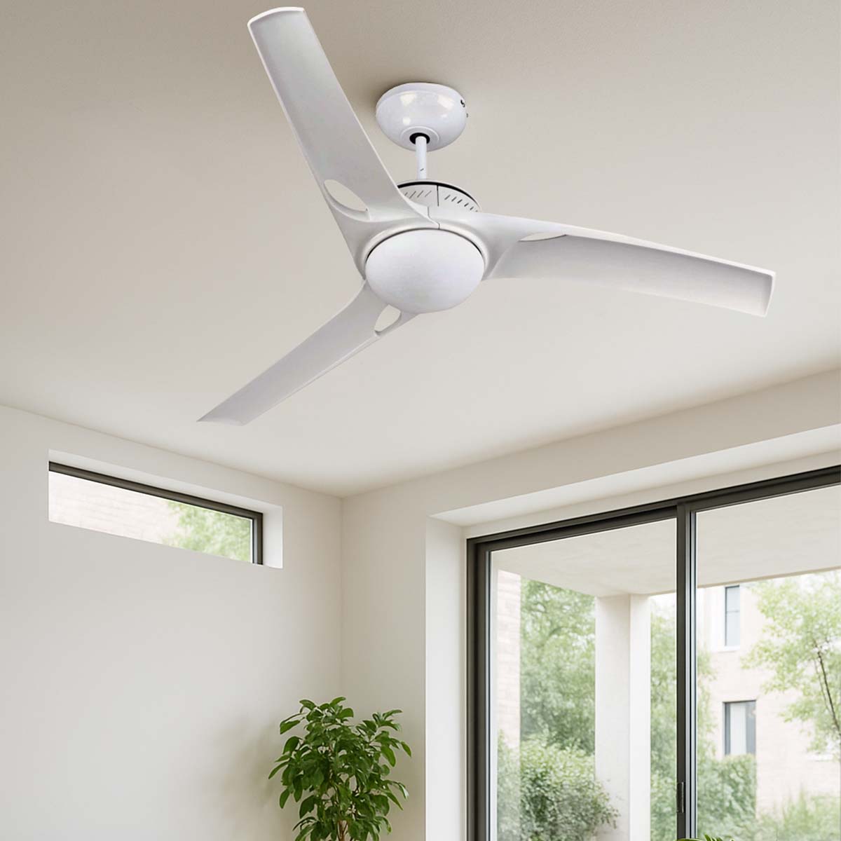 Ventilatore da soffitto con luce Vinco 70W diametro 140cm