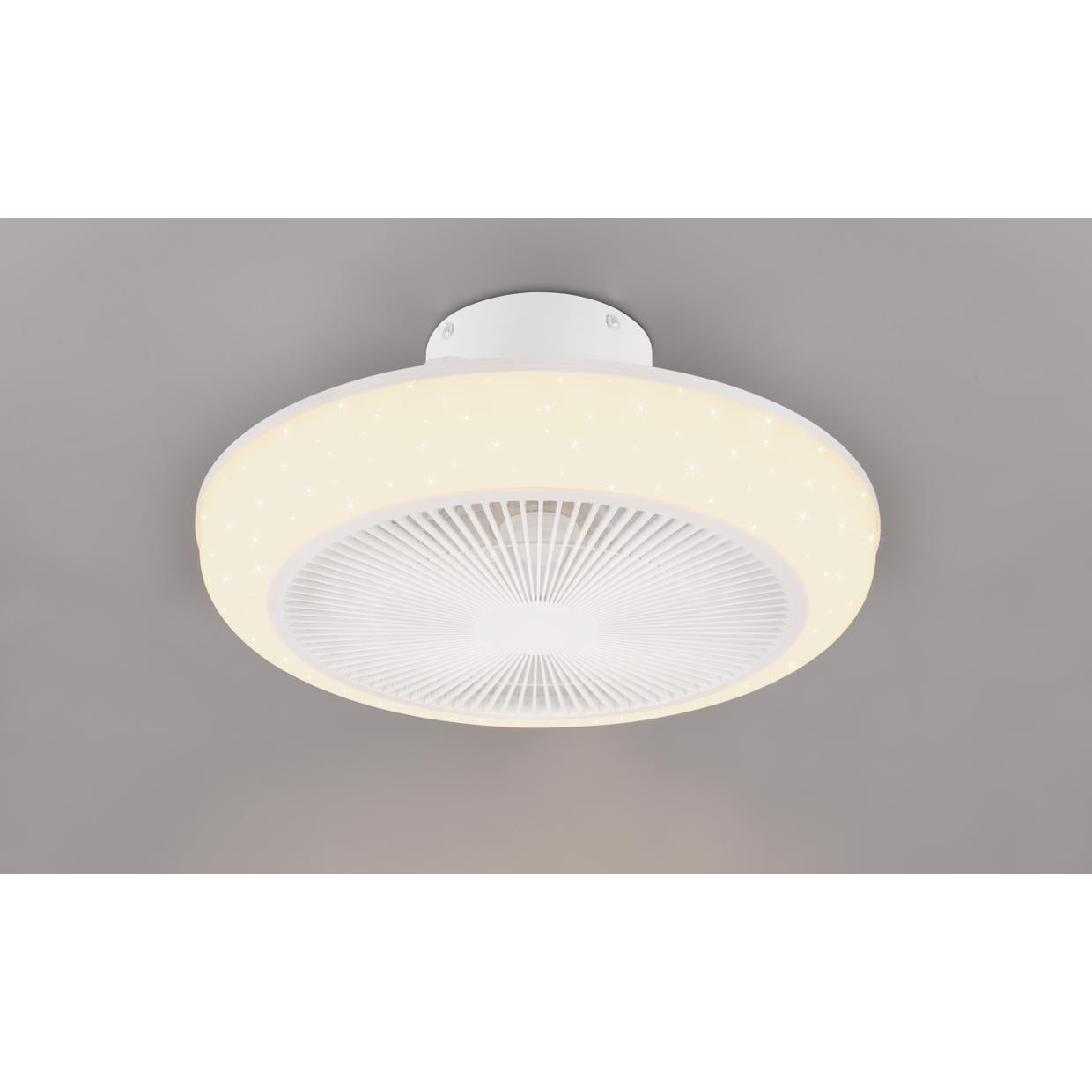 Ventilatore a plafoniera led Mjolby d. 46 cm effetto cielo stellato