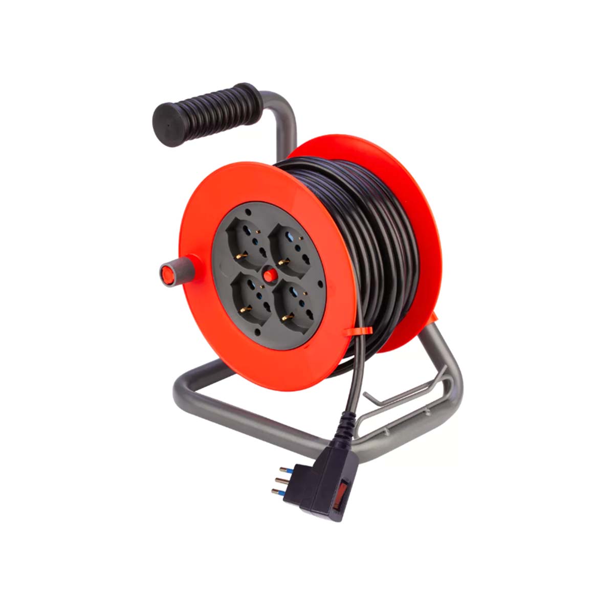 Avvolgicavo elettrico 10M con 4 prese universali spina 10A