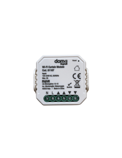 Beghelli Dome 81167 Modulo attuatore Wi-Fi smart per tapparelle e tende compatibile Alexa/Google DIN 3 A IP20