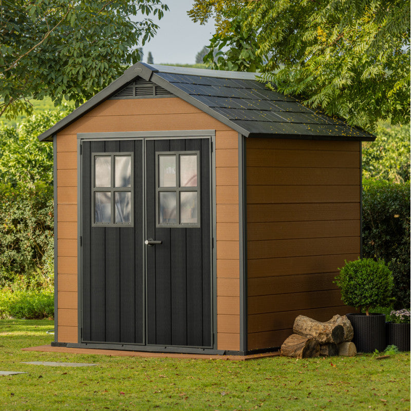 Keter casetta da giardino in resina nero e marrone Newton Woodshield 757