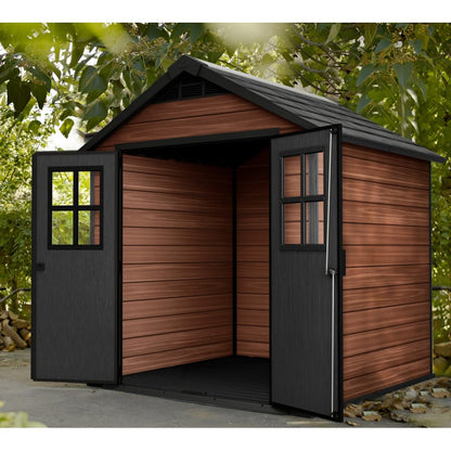 Keter casetta da giardino in resina nero e marrone Newton Woodshield 757