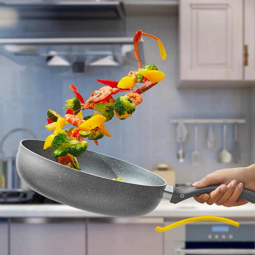 Padella antiaderente 20 cm per piani ad induzione con coperchio