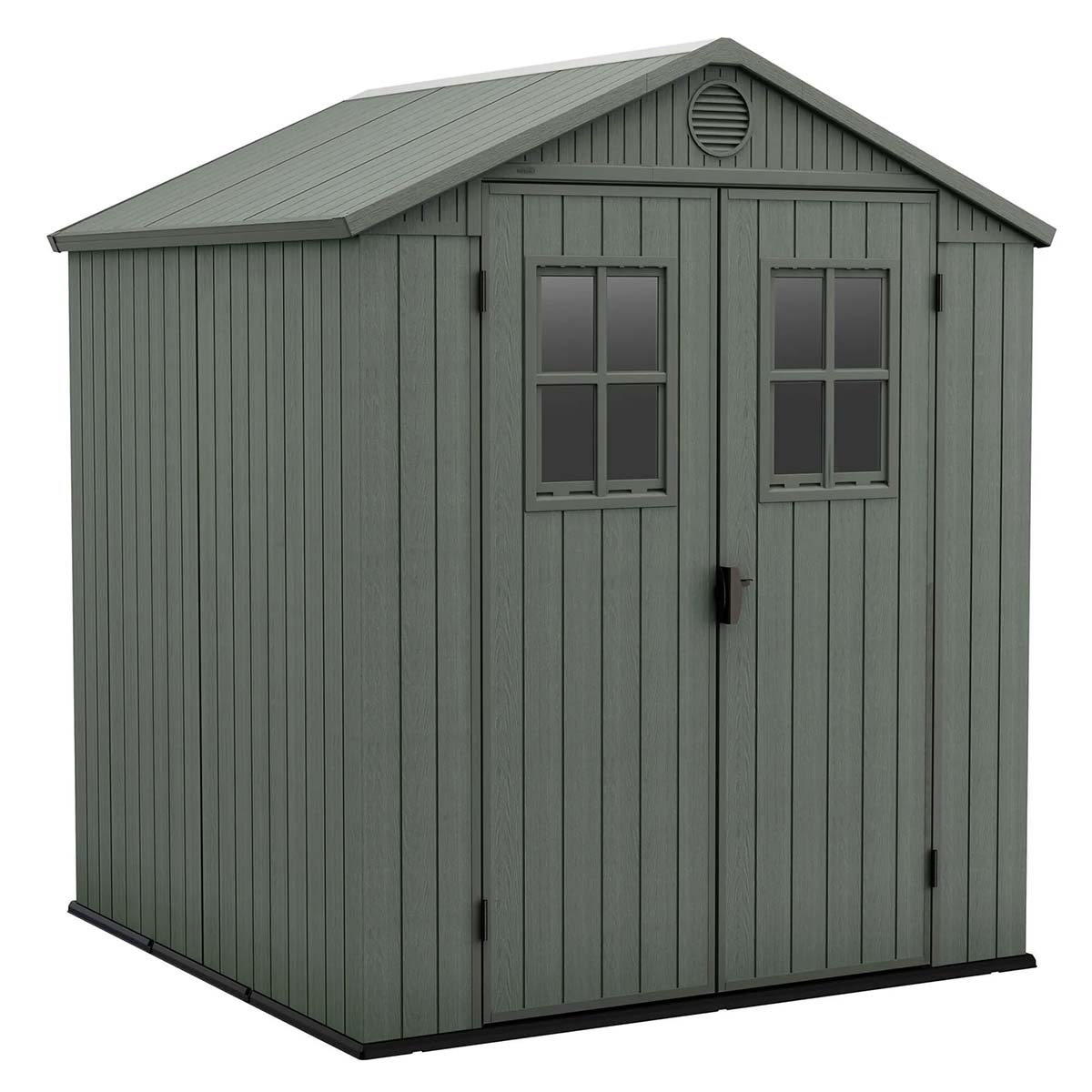 Keter casetta da giardino Darwin 6x6 in resina con finestre e pavimento incluso