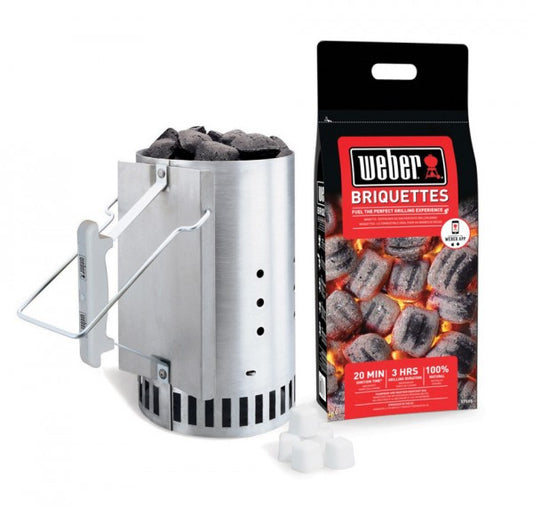 Kit ciminiera di accensione Weber con 2kg di carbone