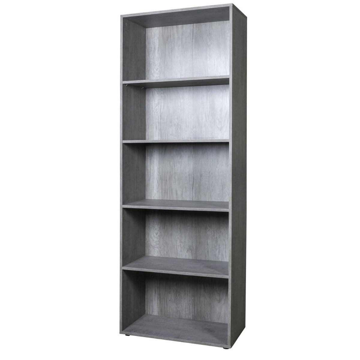 Libreria 5 ripiani "FLOW" cemento 70x35x190cm Composad