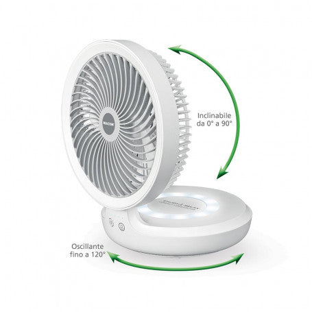 Mini ventilatore oscillante Macom da tavolo salvaspazio USB 990