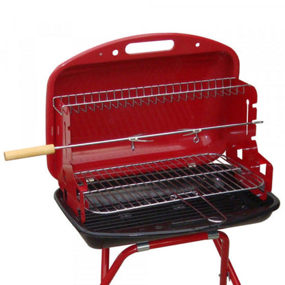 Barbecue a carbonella da esterno Pegaso 48x33x62 cm nero e rosso