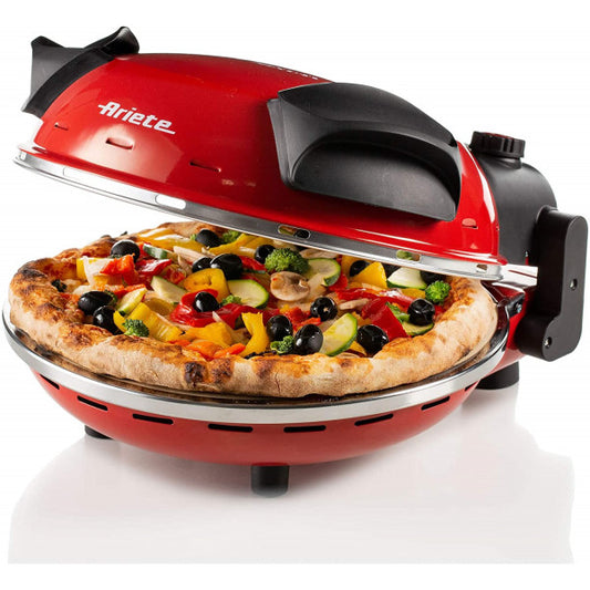 Forno per pizza elettrico Ariete 909 1200W 400 gradi fornetto rosso con timer