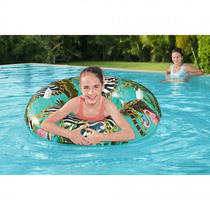 Gonfiabile salvagente tondo fantasia floreale Bestway 36302 114 cm