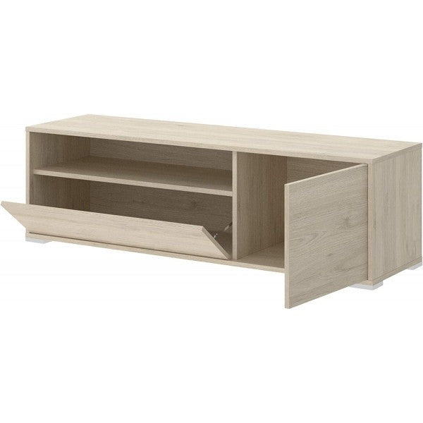 Mobile basso per TV in melamina ad alta resistenza 130x40x41 cm legno naturale