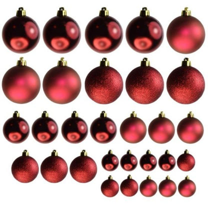 Set 30 palline di natale vari colori