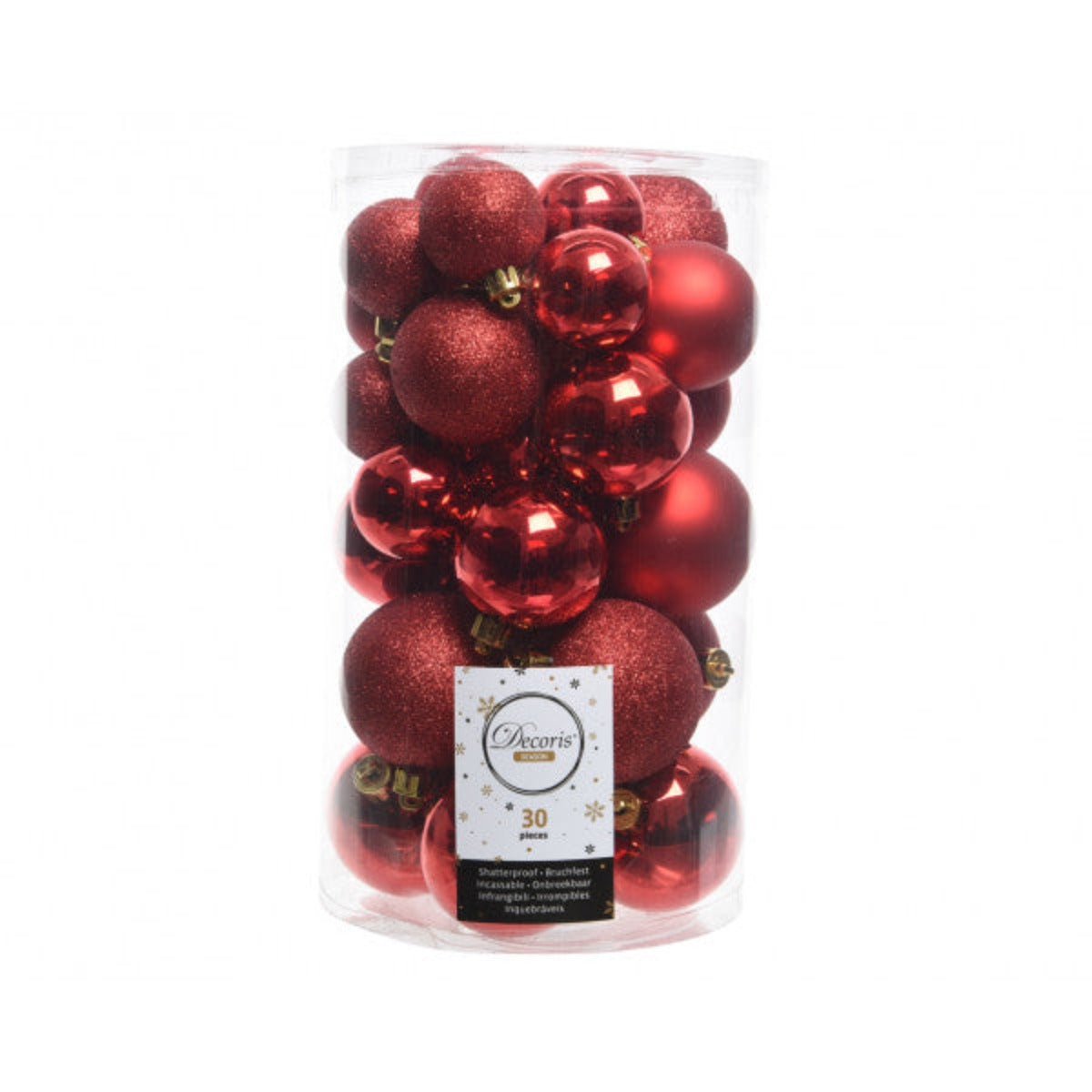 Set 30 palline di natale vari colori
