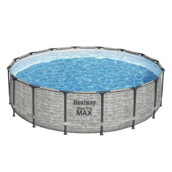 Piscina fuori terra rotonda Steel Pro Max Bestway 5619E con accessori  488x122 cm