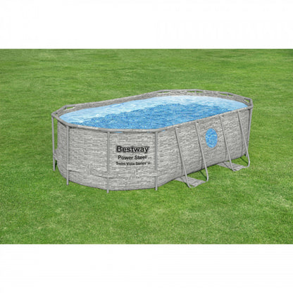 Piscina Swim Vista II ovale con oblò Bestway 56714 con accessori 427x250x100 cm