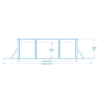 Piscina Hydrium ovale 56586 Bestway con accessori 500x360x120 cm