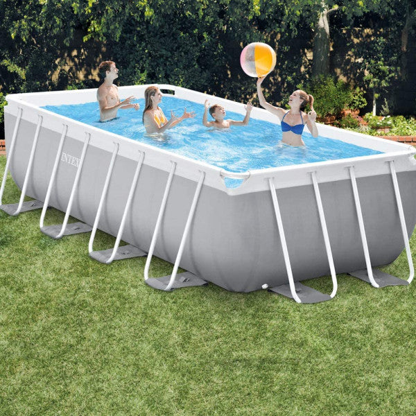 Piscina fuori terra prisma metal frame intex 26792 con accessori 488x244x107 cm