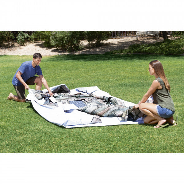 Piscina fuori terra Confort effetto piastrelle Bestway 56719 con accessori 610x366x122 cm