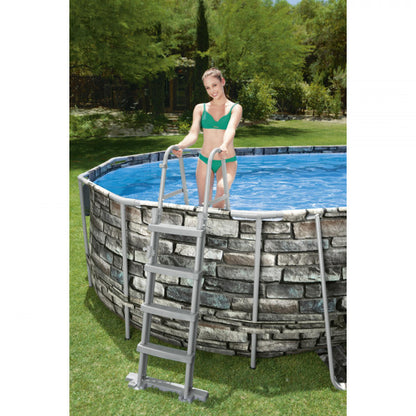 Piscina fuori terra Confort effetto piastrelle Bestway 56719 con accessori 610x366x122 cm
