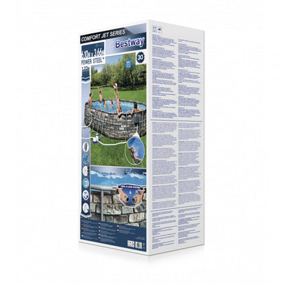 Piscina fuori terra Confort effetto piastrelle Bestway 56719 con accessori 610x366x122 cm
