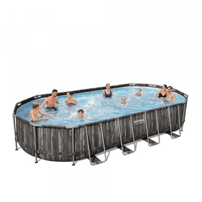 Piscina fuori terra Power Steel ovale Bestway 5611T con accessori 732x366x122 cm