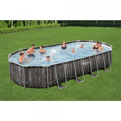 Piscina fuori terra Power Steel ovale Bestway 5611T con accessori 732x366x122 cm