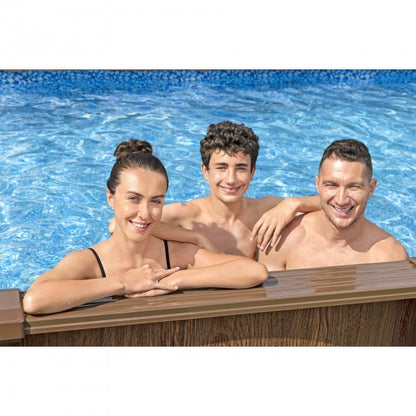 Piscina fuori terra Hydrium ovale effetto legno Bestway 561CW  con accessori 732x366x132 cm
