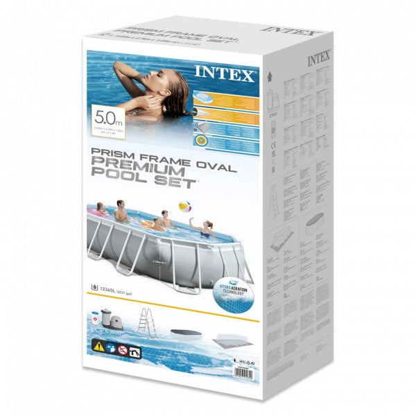 Piscina fuori terra prisma frame ovale Intex 26796 con accessori 503x274x122 cm