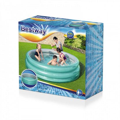 Piscina gonfiabile per bambini Bestway 51043 Big Metallic 3 ring pool 200x53 cm
