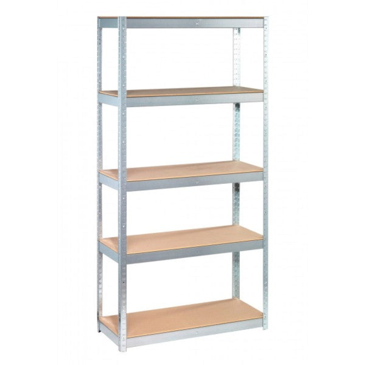 Scaffale in metallo con 5 ripiani 90x40x180 cm grigio portata per ripiano 175 kg laterale