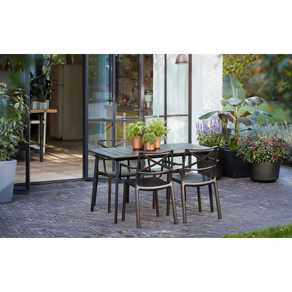 Sedia da giardino Keter Metalix colore grigio scuro