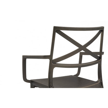 Sedia da giardino Keter Metalix colore grigio scuro