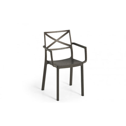 Sedia da giardino Keter Metalix colore grigio scuro