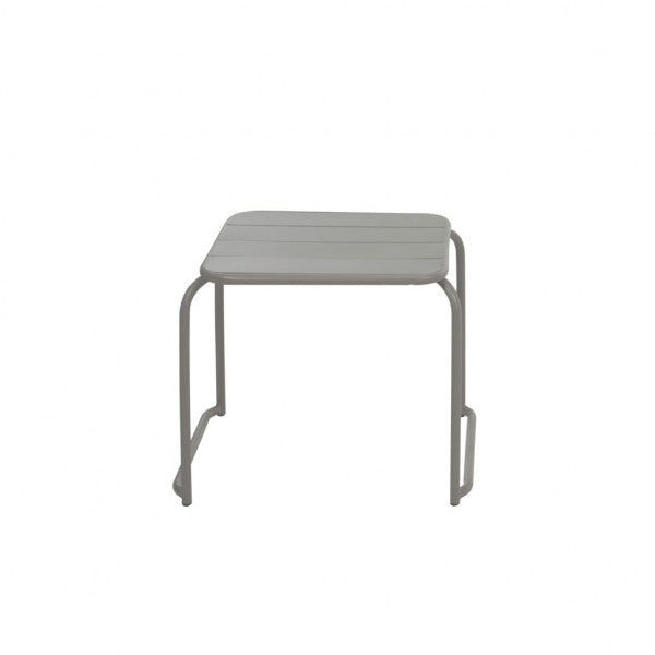 Set da giardino con due sedie e tavolino basso Lounge in metallo tortora