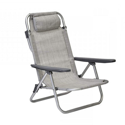 Spiaggina mare pieghevole in alluminio 46x59 cm con cuscino