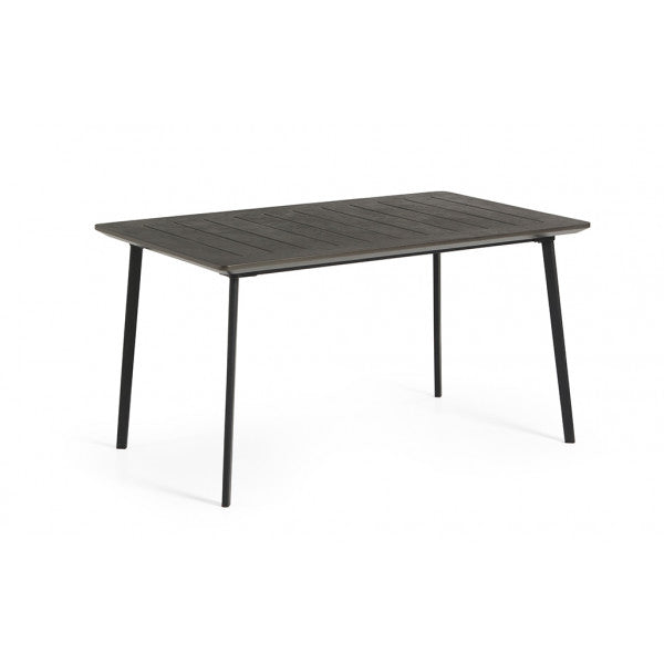 Tavolo da giardino in resina Keter Metalea 146x87x75 cm grafite
