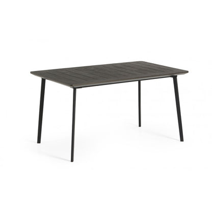 Tavolo da giardino in resina Keter Metalea 146x87x75 cm grafite