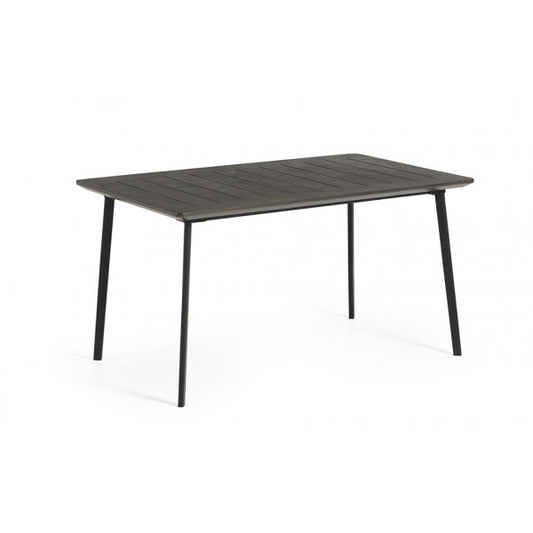 Tavolo da giardino in resina Keter Metalea 146x87x75 cm grafite