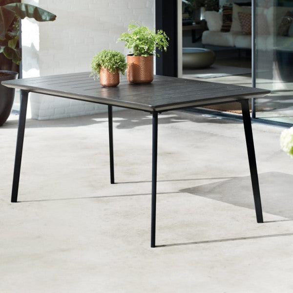 Tavolo da giardino in resina Keter Metalea 146x87x75 cm grafite