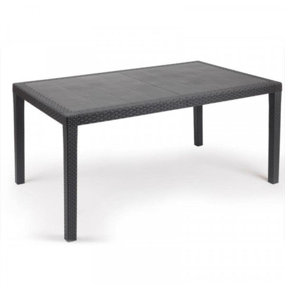 Tavolo da giardino rettangolare Prince effetto rattan 150x90x72 cm